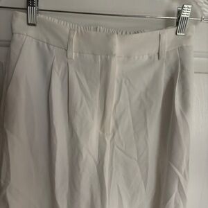 Rachel Zoe Ivory Gathered Waisted Pleated Front Shorts Size 4